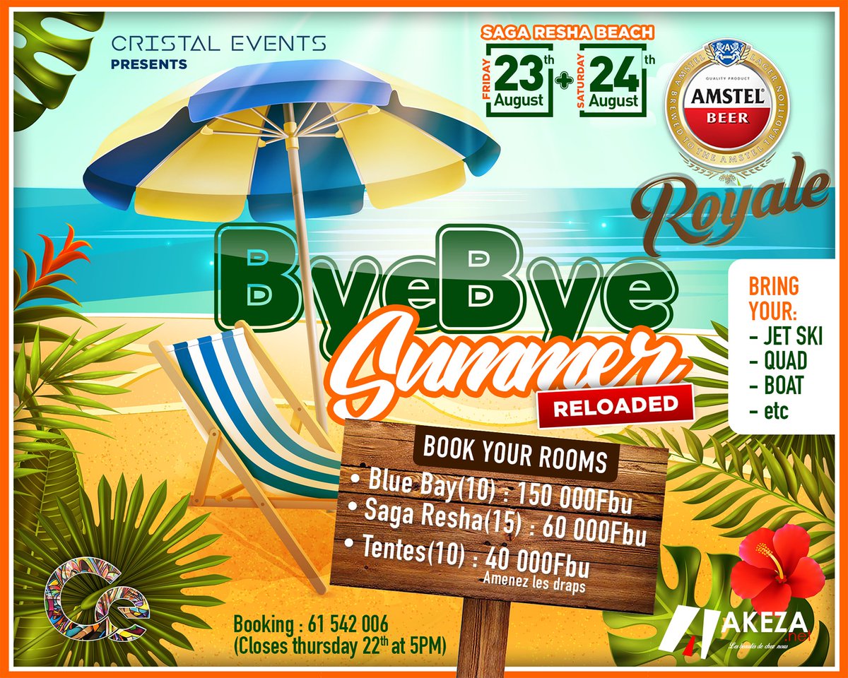 Bye Bye summer est de retour avec encore plus de surprises! Taguez-nous sur vos photos avec le hashtag #RoyaleSummer 😉