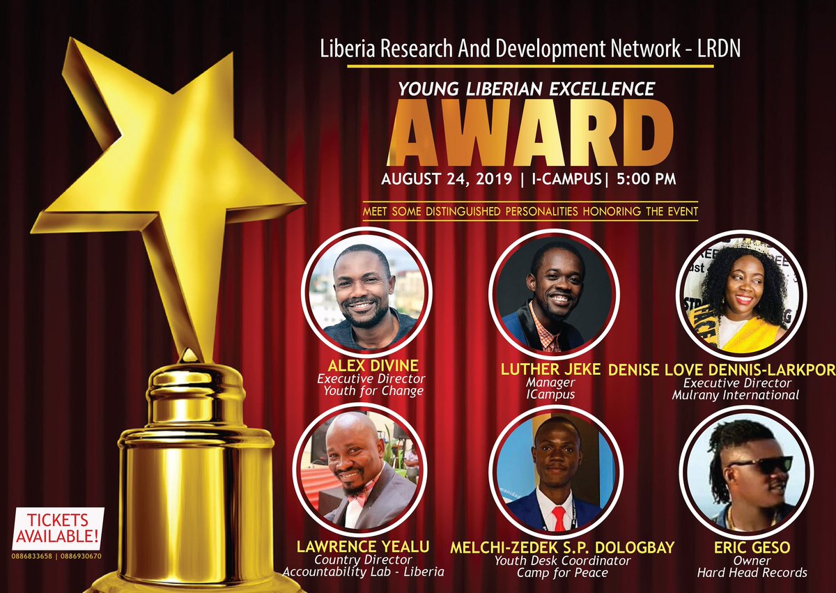 MelchiSaye's tweet photo. I'm excited to join these amazing figures on August 24, as we honor some young Liberians who are striving for societal transformation. https://t.co/HsjE5oCcuZ