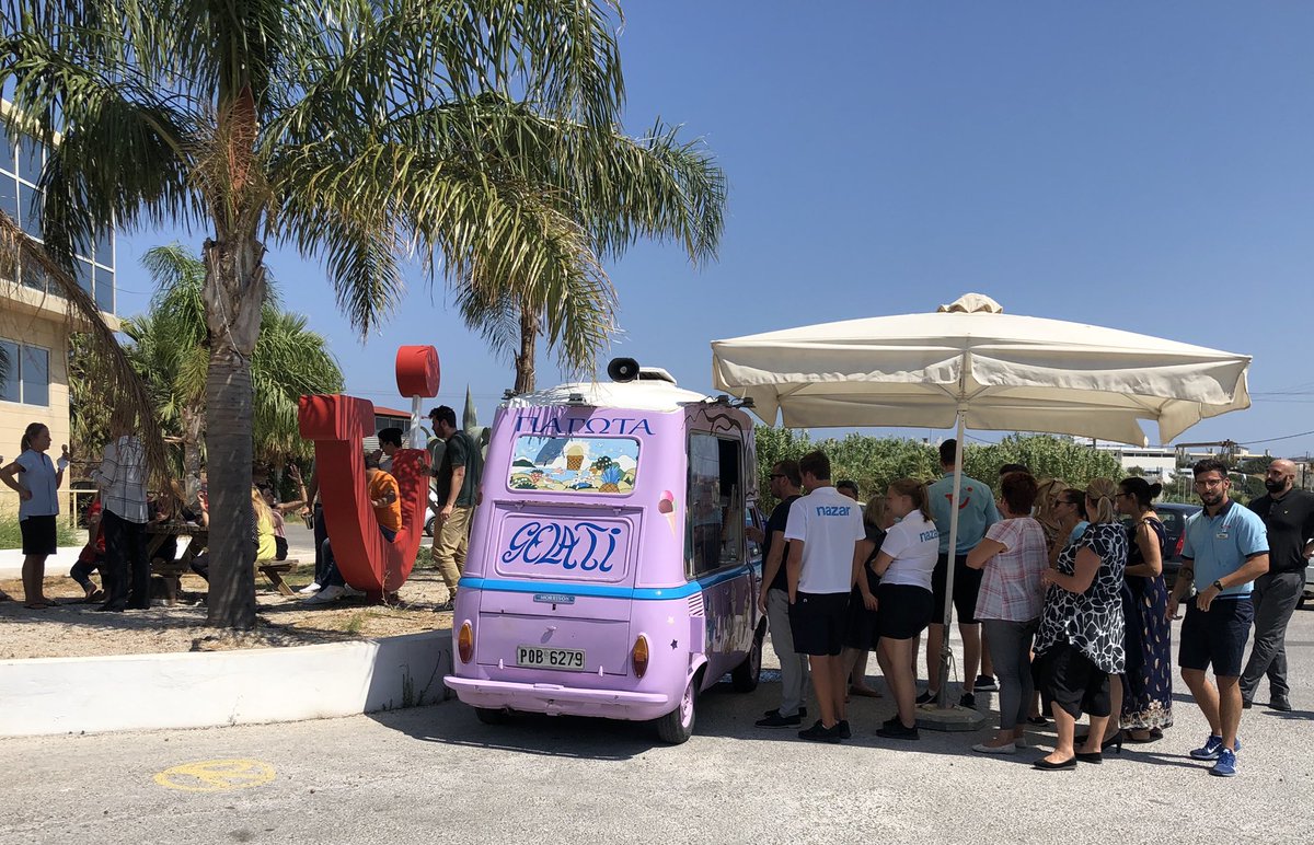 KirchnerBarbara's tweet photo. Icecream for our #TUIdx Rhodes team today (32 degrees C) #newwork @TUIGroup #creatingsmiles2019 https://t.co/wbMyWdDWVD