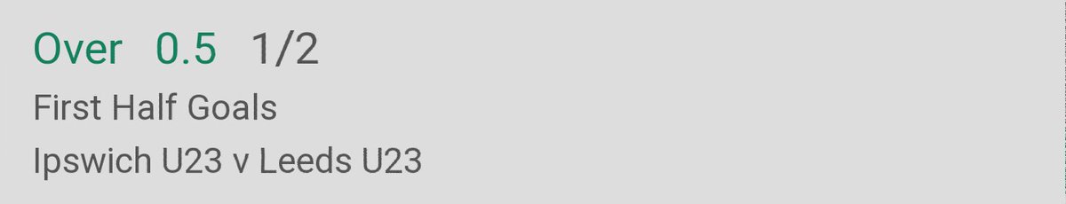 inplayLiveTips's tweet image. Roller

bet 3

over 0.5 FHG

£66.20➡️£99.30