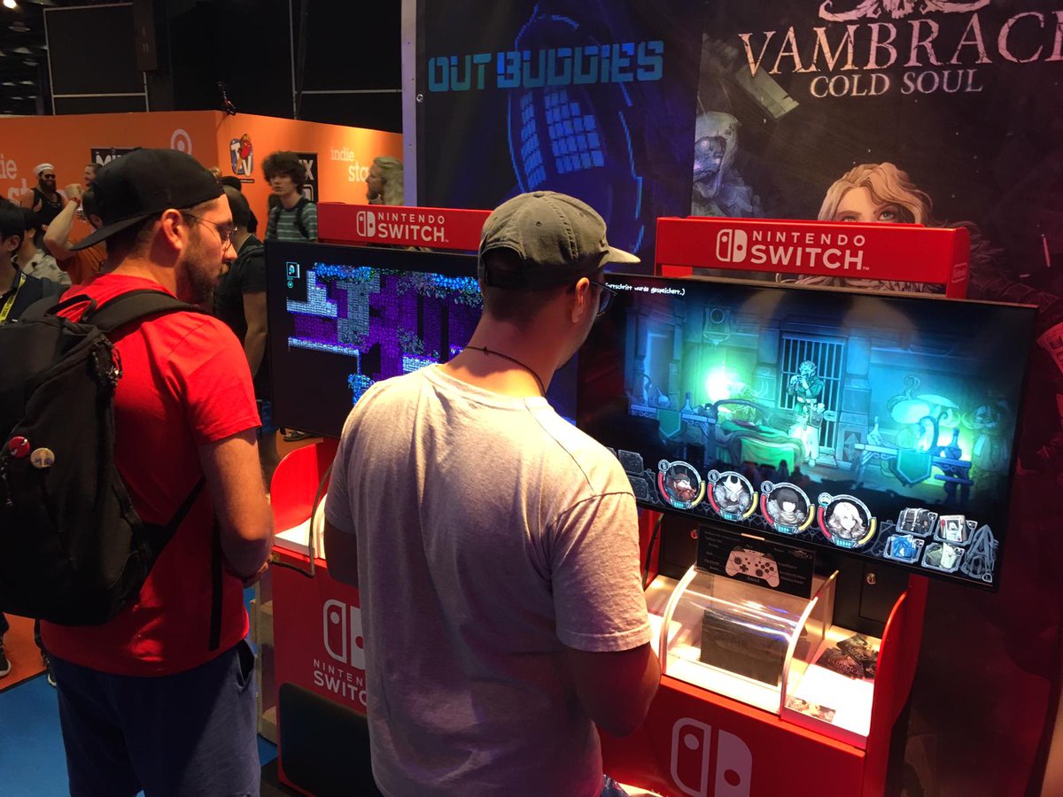 HeadupGames's tweet photo. Guys, it's the fourth day of awesome #gamescom2019 today! Need some #FridayMotivation? Come visit us in hall 10.2 at the @IndieArenaBooth and play #Outbuddies, #SilverChains, #VambraceColdSoul, #ColtCanyon and #Fromto. That should do! 🤘🏻 https://t.co/QC5OQOisUT