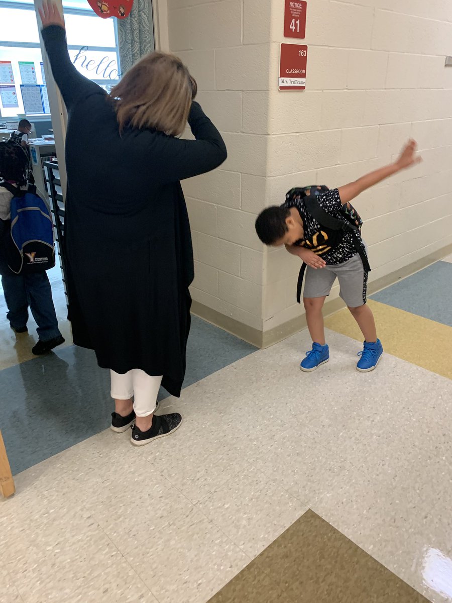 When your teacher starts your day by greeting you with  a hug, high 5 or a dab, you can’t help but be happy.
Mrs Trafficante didn’t forget about me either!! #SEL #KidsDeserveIt #FriYay #WilsonWorks <a href="/WilsonElementa2/">Wilson Elementary Sc</a> <a href="/YtownSchools/">Youngstown Schools</a>