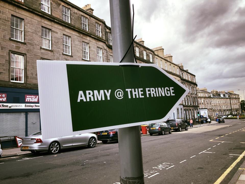 ArmyatTheFringe's tweet image. This weekend is your last chance to visit Army@TheFringe this year.

Come see our fantastic shows, have a drink in our pop up bar, have some great food AND see inside a real life army reserve centre.

What are you waiting for :)

#AATF19

armyatthefringe.org/2019-programme/