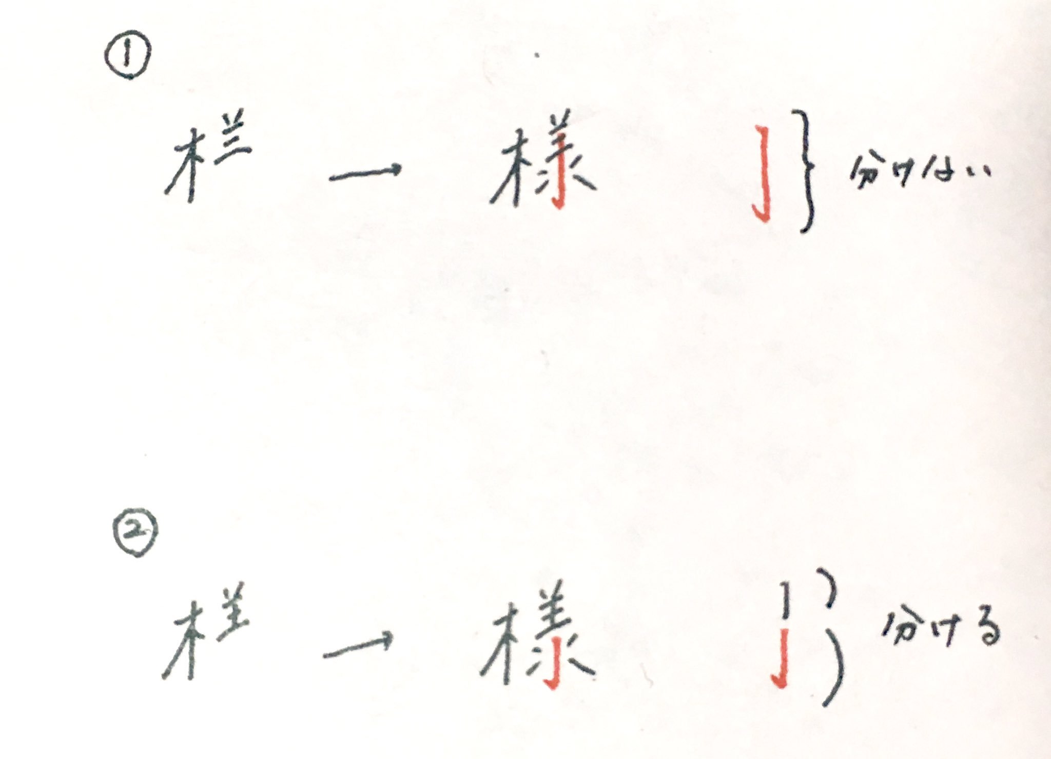 ちゅん 様 の右の部分なんですが 上下を分けない 14画 上下を分ける 15画 どちらで書いていますか 小学校では で教えているはずだけど で書く人も多い Rtしたヨルシカの新曲動画の 神 も の書き方 で書かないとバツにされた