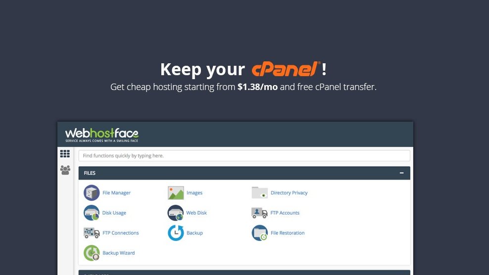 Keep your #cPanel! Get cheap cPanel Hosting and a free cPanel transfer! webhostface.com/shared-hosting/