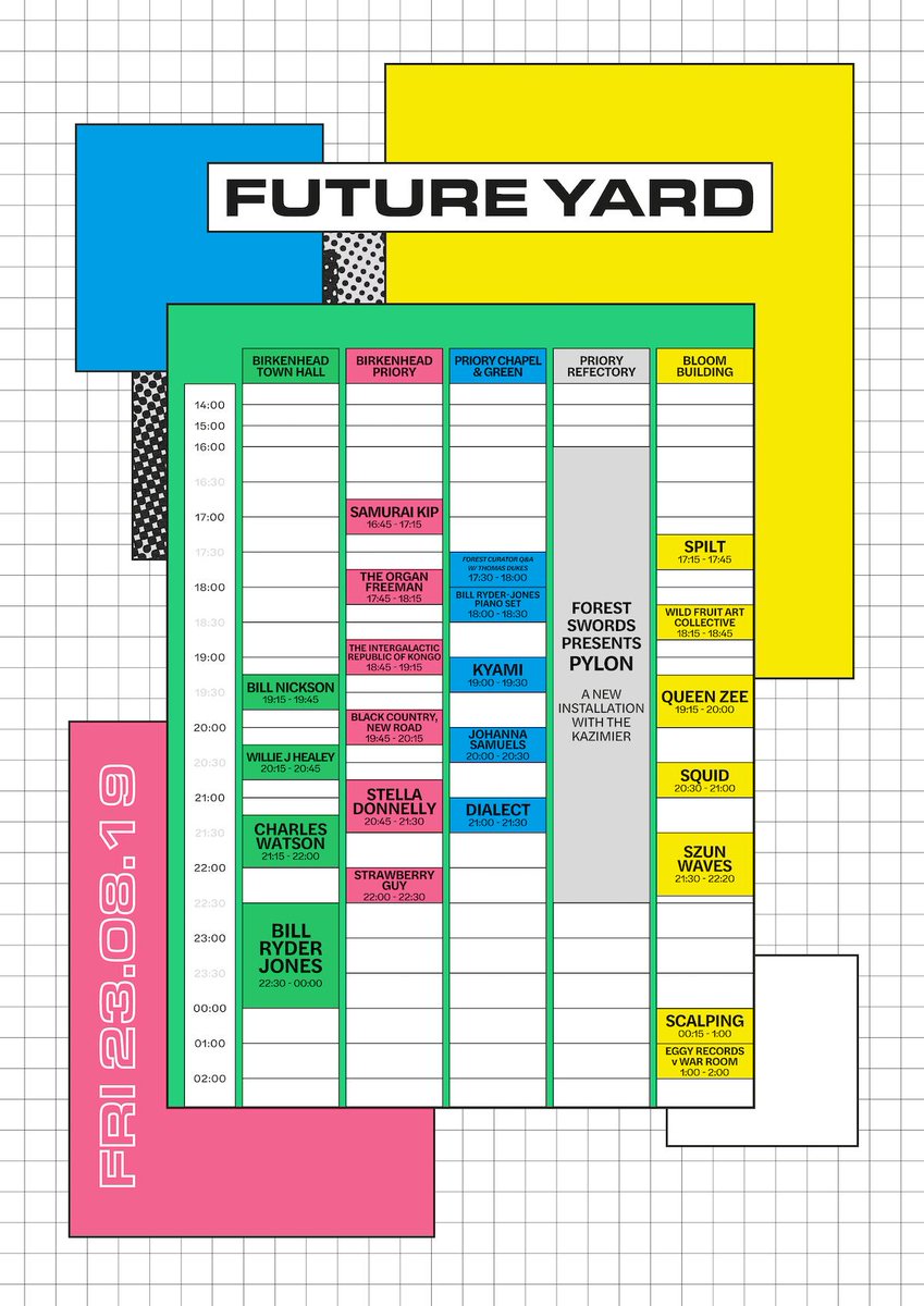 Today is the day - the first ever #futureyardfest kicks off in Birkenhead from 4pm!

Weekend and Friday day tickets are available at Box Office (Woodside Ferry Village, CH41 6DU) between 2pm and 10pm today.
Saturday day tickets still available online at futureyard.org
