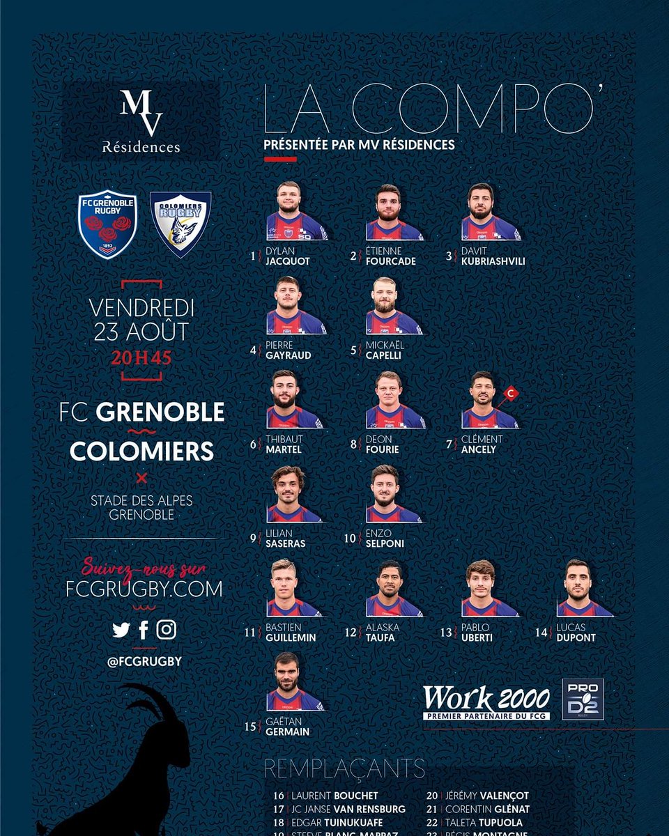 RugbyGuc's tweet photo. L’ensemble du club souhaite bonne chance à @regis_montagne pour son premier match professionnel ! 
Pilier, il évoluait avec le maillot guciste il y a encore quelques saisons. 

#gucrugby #fcgrugby #gucunjourguctoujours #premiere #pro #prod2 #grenoble #colomiers #regismontagne https://t.co/KOfoH4fG73