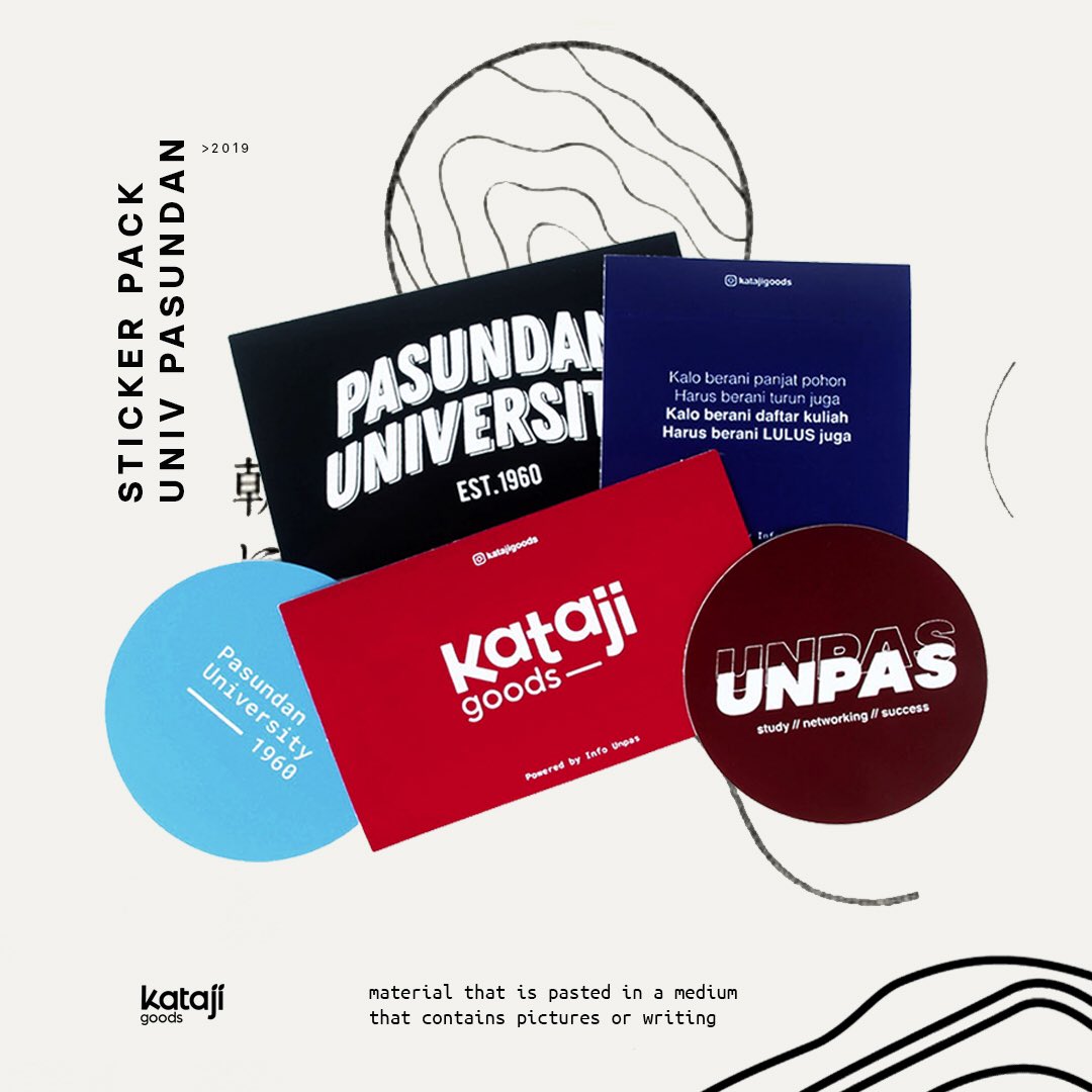 STICKER PACK UNPAS ⁣⁣⁣⁣⁣⁣
⁣⁣⁣⁣⁣⁣
Material: Graftec⁣⁣⁣
Best Price: 15.000⁣⁣⁣
Order: Shopee "Katajigoods"⁣⁣⁣⁣⁣⁣
For more info: DM ⁣⁣⁣⁣⁣⁣
Include: 5pcs⁣