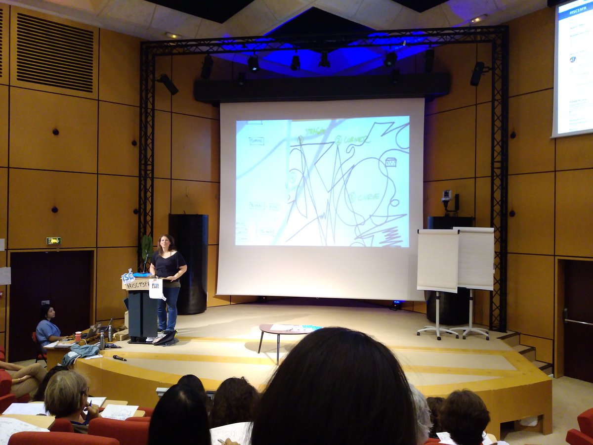 sophieconchon's tweet photo. Merci Eva Lotta pour cette keynote en action ! Notre œuvre collaborative est à sentir ou croquer ! Super collab @M4nuk4 :) #ISCFR19 https://t.co/ELdW9nSc4N
