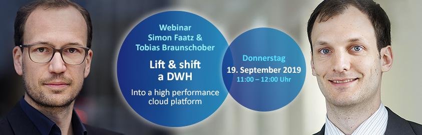#DWH-Migration in die #Cloud ist nicht schwer: Dank #Exasol und unseren beiden #DataWarehouse-Experten Simon Faatz (Senior Consultant) und Tobias Braunschober (Management Consultant). Im Webinar lernen Sie, wie Ihr Umzug gelingt - am 5.9. um 11 Uhr: bit.ly/2ZfthcC