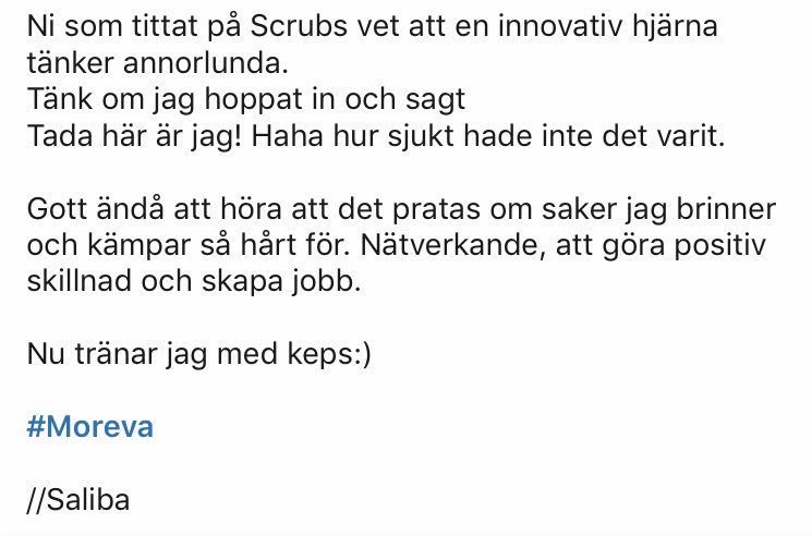 ”Nu tränar jag med keps”