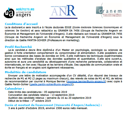 Offre de bourse de thèse doctorale proposé par  @PantinSohier <a href="/UnivAngers/">Université d'Angers</a> dans le cadre de l'ANR CRI-KEE 🦟🕷️🦗🐜🐞🦋🐛🐝🦟🐝

@afm_marketing <a href="/LeMansUniv/">Le Mans Université</a> <a href="/IAEnantes/">IAE Nantes</a> <a href="/IAEFRANCE/">IAE FRANCE</a> @UnivRennes1 <a href="/UBO_UnivBrest/">UBO - Univ. Brest</a> <a href="/umontpellier/">Université de Montpellier</a> <a href="/TSM_Toulouse/">TSM - Toulouse School of Management</a> @IAERennes