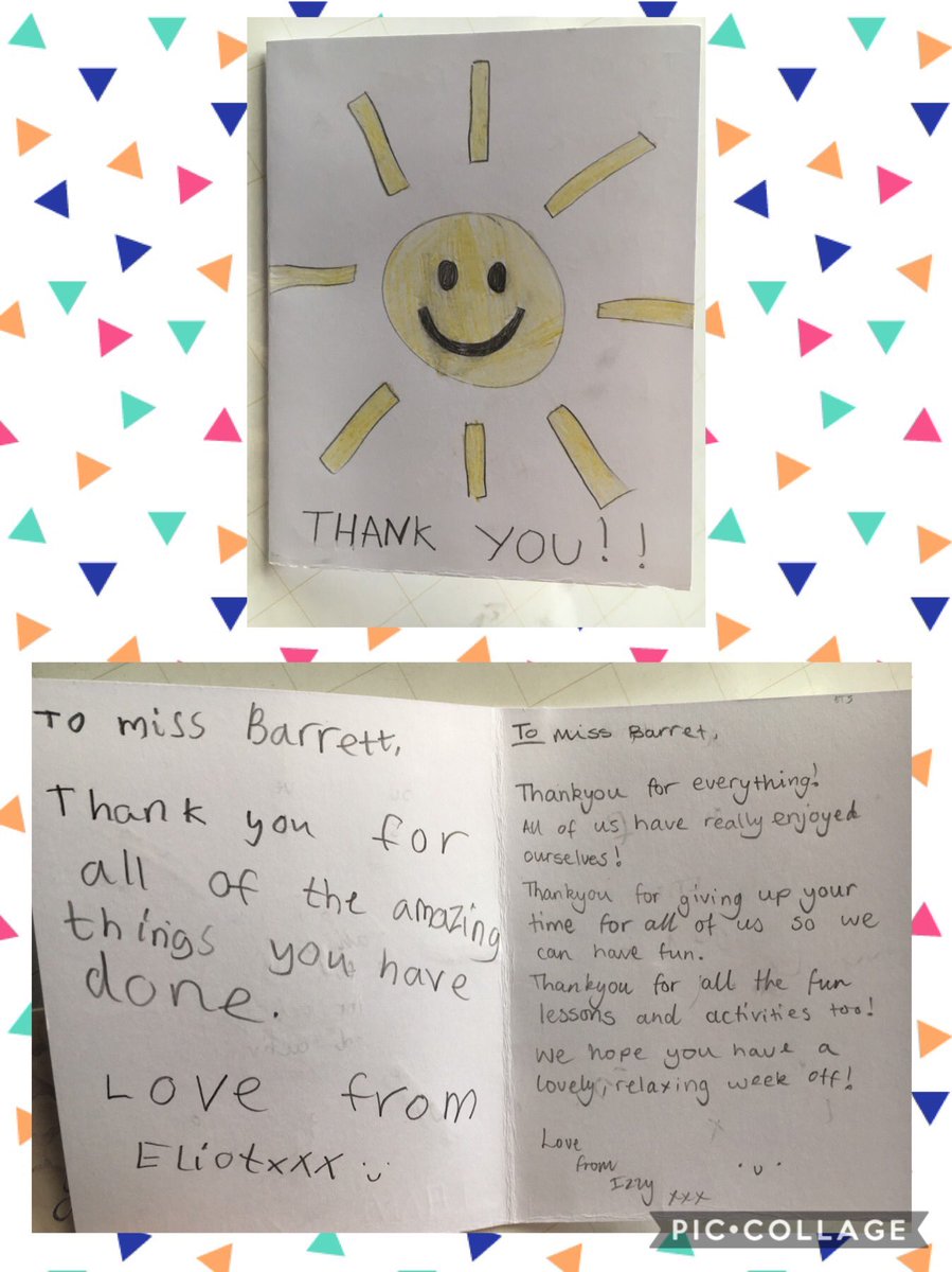 CoedglasS's tweet photo. Oh no, itโs a sad day! The last day of #FoodandFunCardiff is here, but these thank you cards are just amazing to read. It has been a great pleasure to have all of these great children and spend such fun and time with. Miss Barrett, Miss Griffiths, Miss Evans, Mrs Wales @CoedGlas https://t.co/o7faAd8yoz
