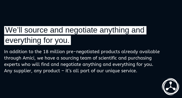 AmiciProcure's tweet image. We’ve been providing solutions to lab procurement since 2005. Nobody does what we do! Find out more at ow.ly/2UEL50vGzQl

#amici #lifesciencesolutions #procurement #purchasing #labprocurement