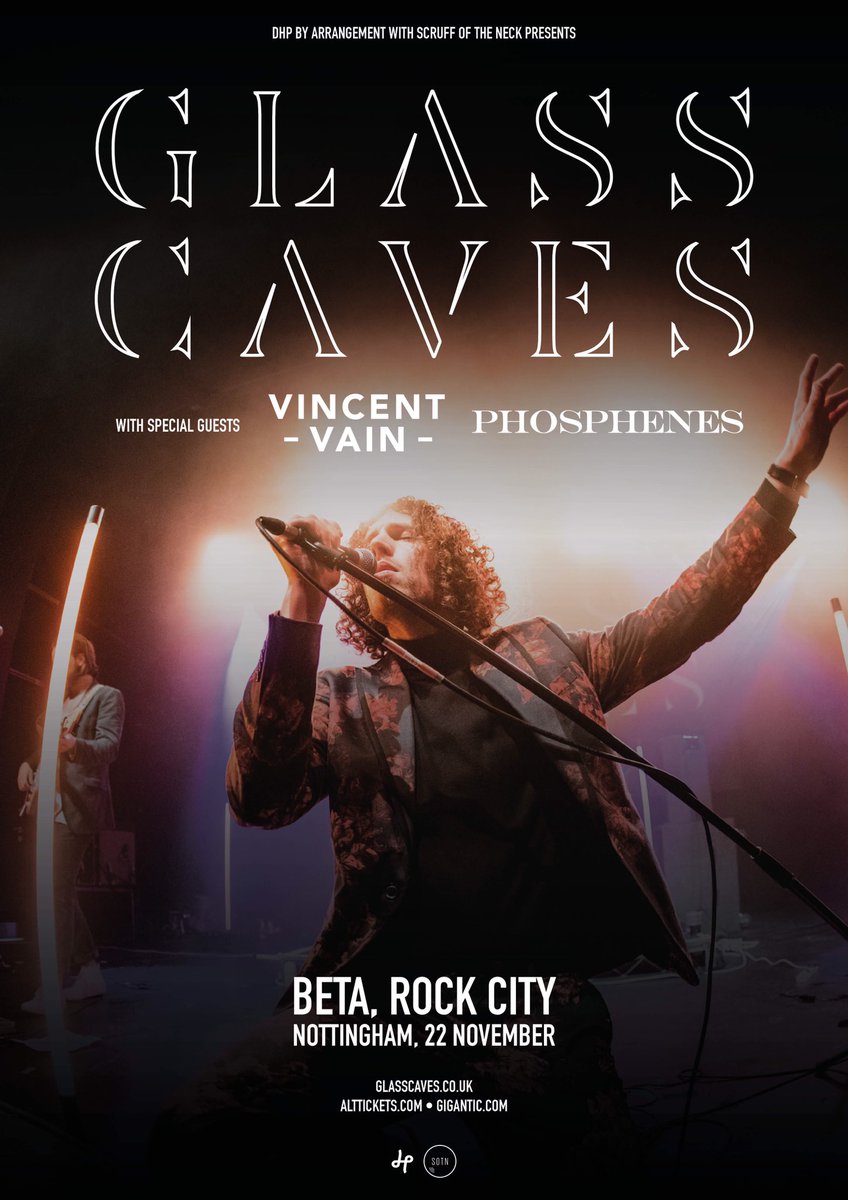 vincentvain_'s tweet photo. We will be supporting the amazing @GlassCaves at Rock City, with @phosphenesband. This is a massive step up for us and thank you to all those that have stuck around. Here’s the link to grab your tickets: https://t.co/XBhwSghAbO
.
.
.
#vincentvain #bignews #rockcity #glasscaves https://t.co/4EhoFAB6K6