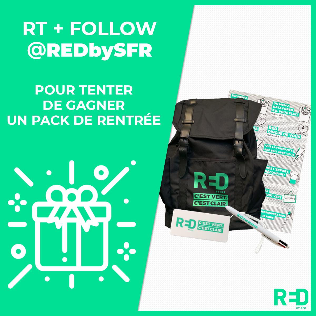 REDbySFR's tweet photo. [#BackToSchool] On vous fait gagner un kit de rentrée 100% RED by SFR ! Pour ça rien de plus simple, RT + Follow @REDbySFR !

Fin du jeu et tirage au sort le 30/08 à 16h ! https://t.co/TemUOLPWjx