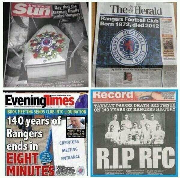 The Dead RFClubLtd(IL)1872-2012 who don't exist ⚰️💀 won't be going for 55 @spfl titles , or will the TributeAct Sevco Pretend* @RangersFC founded in 2012 by a 5WayAgreement @ScottishFA, Liquidation =Death⚰️You can't buy a DeadClubs 140years of History, Strip the TaintedTitles👍