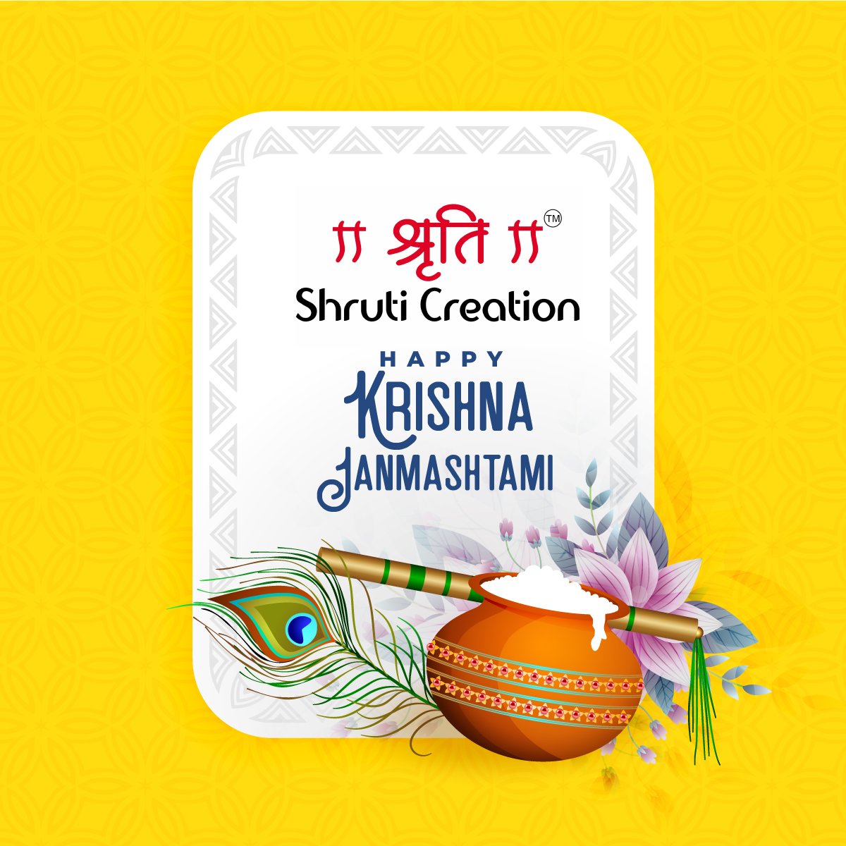 shruticreation_'s tweet photo. Wishing you all an auspicious Janmashtami ✨

#HappyJanmashtami  #ShrutiCreation #Janmastami #Entrepreneurs #janmashtami2019 #BusinessWomen https://t.co/iHb8IRrAdS