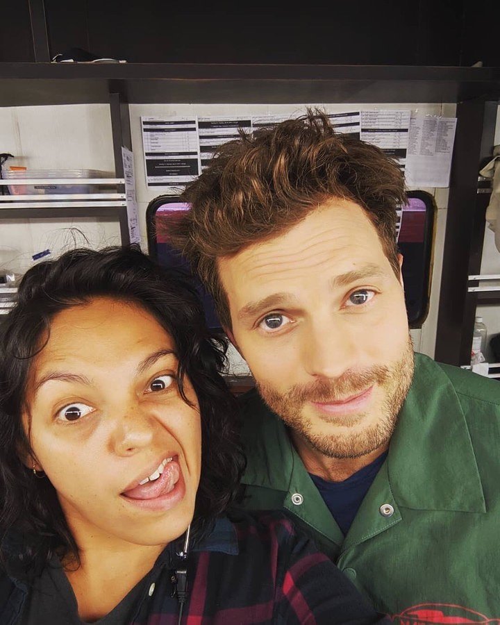 RoratoSilvia's tweet photo. #JamieDornan #Extraordinary #Exceptional #GreatJamie #JamieIsUnique #JamieIsTheBest #BarbandStarGoToVistaDelMar #Set via @c_o_q_u_e_t_a_makeup_lab IG https://t.co/VFSOTg4quo
