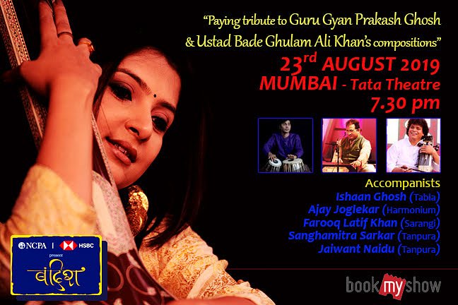 Singer_kaushiki's tweet photo. #TodaysPerformance 
#Mumbai @NCPAMumbai #Bandish #Live #Concert #Event

#Tribute #GuruGyanPrakashGhosh #UstadBadeGhulamAliKhan

#Accompanists
#IshaanGhosh
#AjayJoglekar
#FarooqLatifKhan
#SanghamitraSarkar
#JaiwantNaidu

#IndianClassicalMusic #ClassicalMusic #KaushikiChakraborty https://t.co/XZVtJrMV7Y