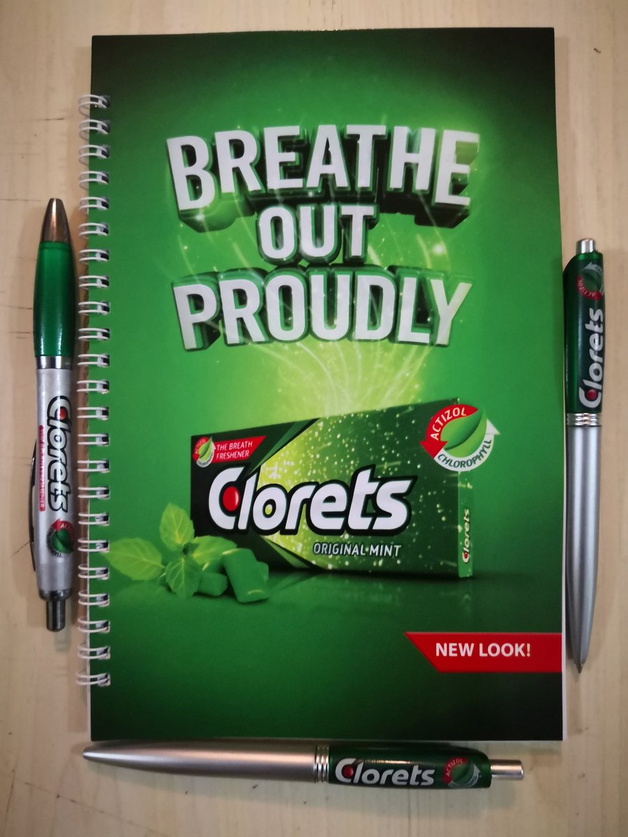 alpink03's tweet photo. #clorets #cadbury #corporwtebranding #alpinkmedia #breatheoutproudly #brandedpen #brandednotepad #thankyou https://t.co/Q3Qe6sfGzz