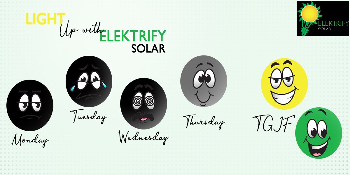 ElektrifyS's tweet photo. You can only get the best weekend if you choose to! 😂
.
#elektrifysolar should be your choice for total excitement and fun while you unwind ✨🎇
.
#solarpanel #solarinstallations #solarpanelinstallation #solar #solarenergy #renewableenergy #bbnaija #solarenergycompanyinnigeria https://t.co/OlsV09FAMb