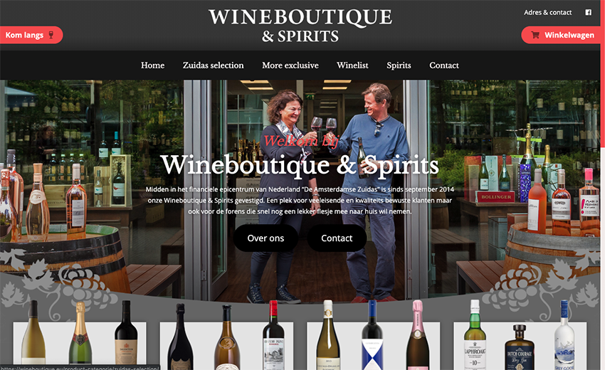 🚀 Voor Wineboutique &amp; Spirits realiseerde wij de nieuwe responsive website! 🍷👉 rmw.li/wineboutique #wordpress #responsive #website #webshop