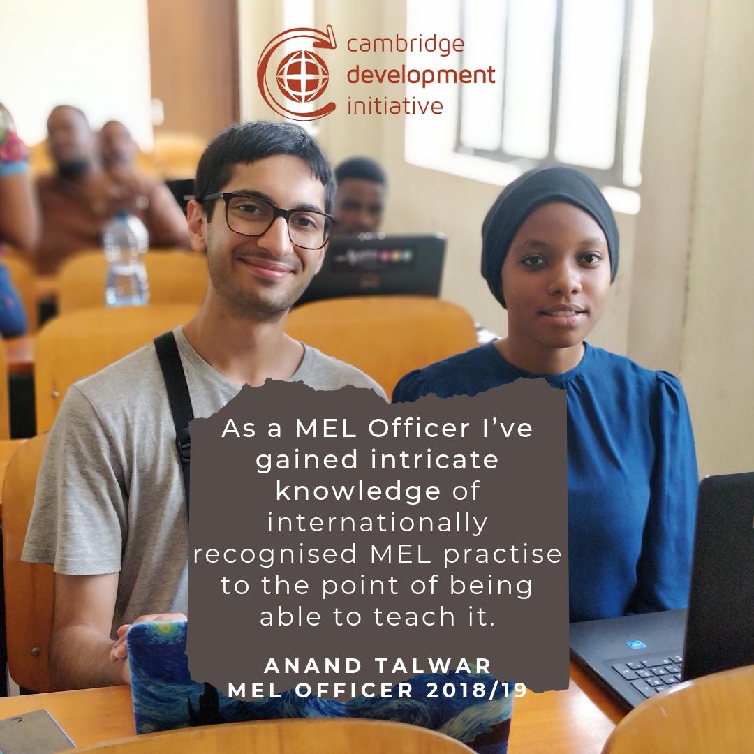 What is involved in being the Monitoring, Evaluation and Learning Officer at CDI? 

Read the post here: cambridgedevelopment.wordpress.com/2019/08/23/mee…

Committee applications are now open! Visit cambridgedevelopment.org/get-involved or email info@cambridgedevelopment.org for more details.