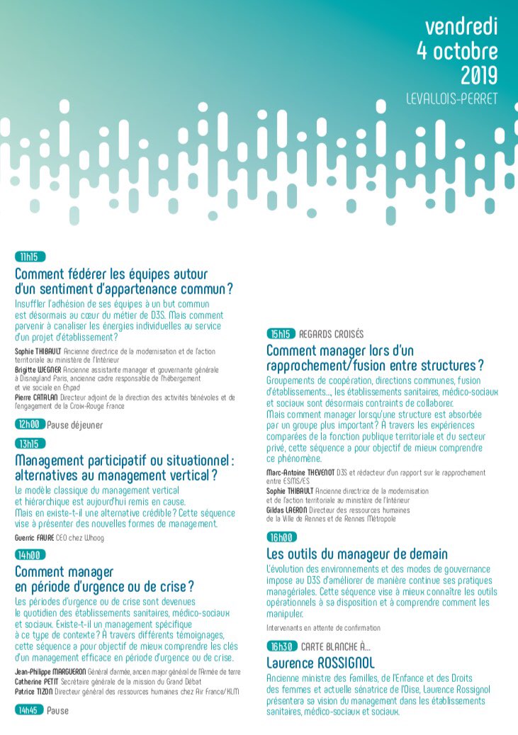 COD3S_national's tweet photo. Le programme du #colloqueCoD3S s’affine. Nous sommes dans les starting-blocks pour vous accueillir le 4 octobre! 
@Directions_fr @GMF_assurances @gerontonews @HOSPIMEDIA @heral_publicite 

👇👇👇 https://t.co/mCh5cdP5mD