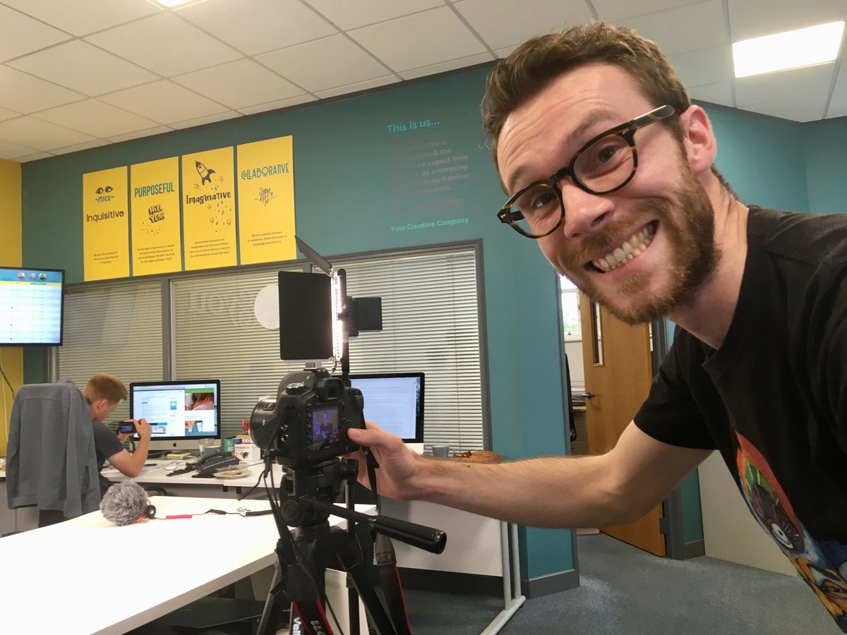 meandyoucreates's tweet photo. Here’s Nick, getting all set to record some fantastic video content to share with you! #contentmarketing https://t.co/OdeUs5oeI5