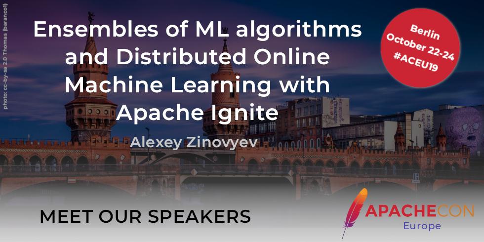 ApacheCon's tweet photo. Alexey Zinovyev suggests to use Apache Ignite ML module to for ML training & Ignite as backend for distributed TensorFlow calculations -- why? Find out at #ACEU19
Read the full abstract here and get your ticket: https://t.co/ezsq5gEEld https://t.co/4WbhY7d3mH