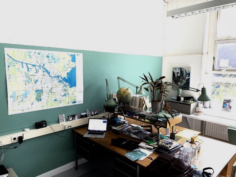 NatureDesks's tweet photo. #UrbanNatureAmsterdam flat map 🙌🙌 on the wall of the office of @retaildenkers at @MidWest020 🗺🗺🗺 -> this version of the map is soon restocked online https://t.co/odbe6okPNF https://t.co/a7nPwdo4Vj