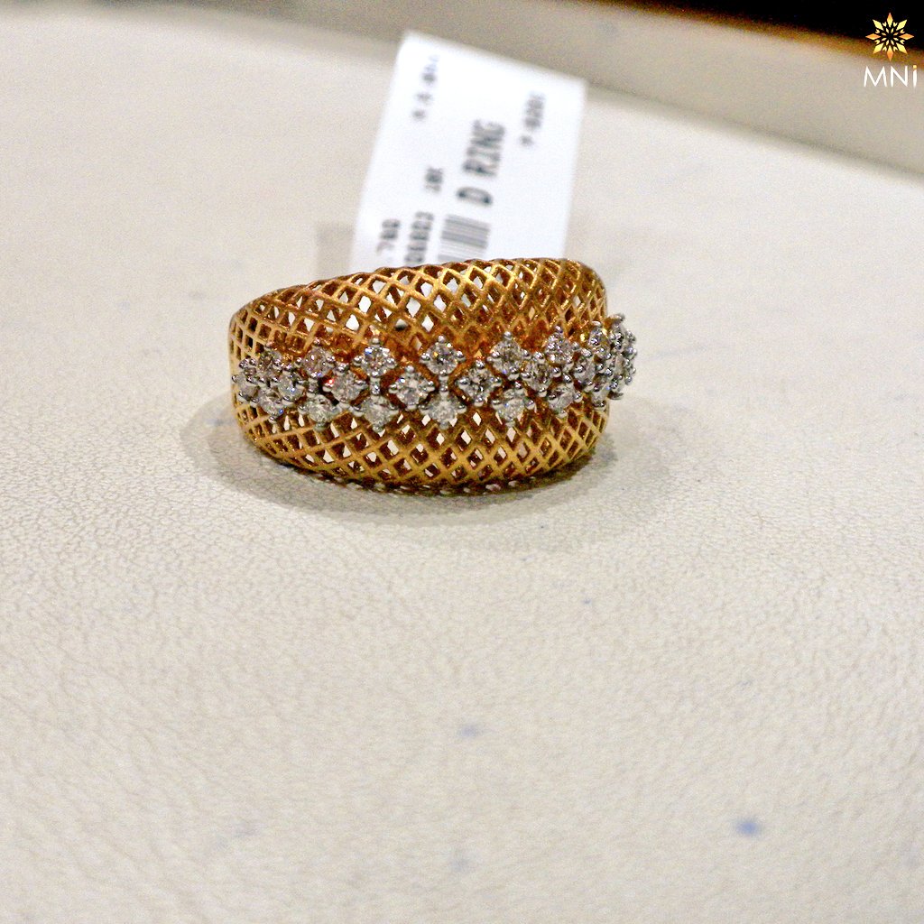 Gold Diamond Ring With Coloured Stone - Manik Chand Jeweller KOLKATA