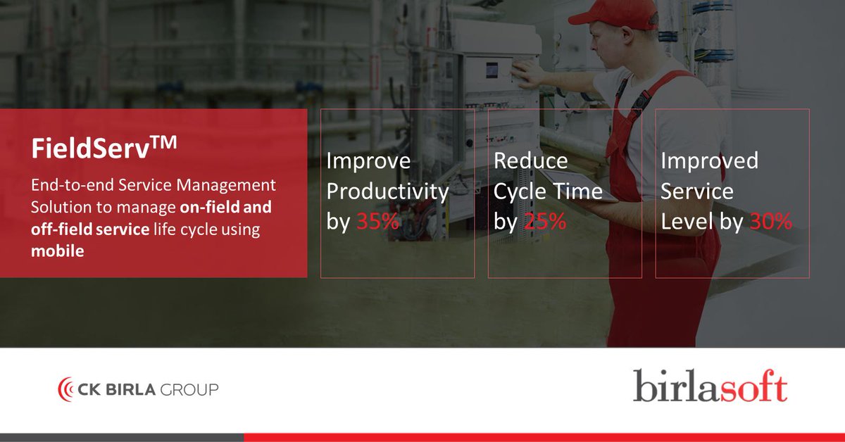 birlasoft's tweet photo. #FieldServ™ is an end-to-end #ServiceManagement Solution to manage on-field and off-field service life cycle using mobile, supporting multiple scenarios including field inspections, audits, and site maintenance. Read more. https://t.co/b0JOYFycvS https://t.co/VYJMYvdIcM