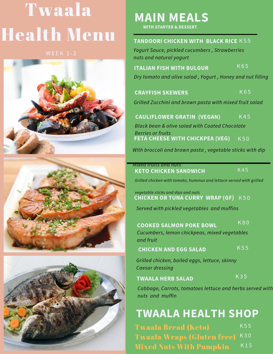 Twaala1's tweet photo. New Twaala Health Menu from the 23rd September https://t.co/kuyn24WWRq