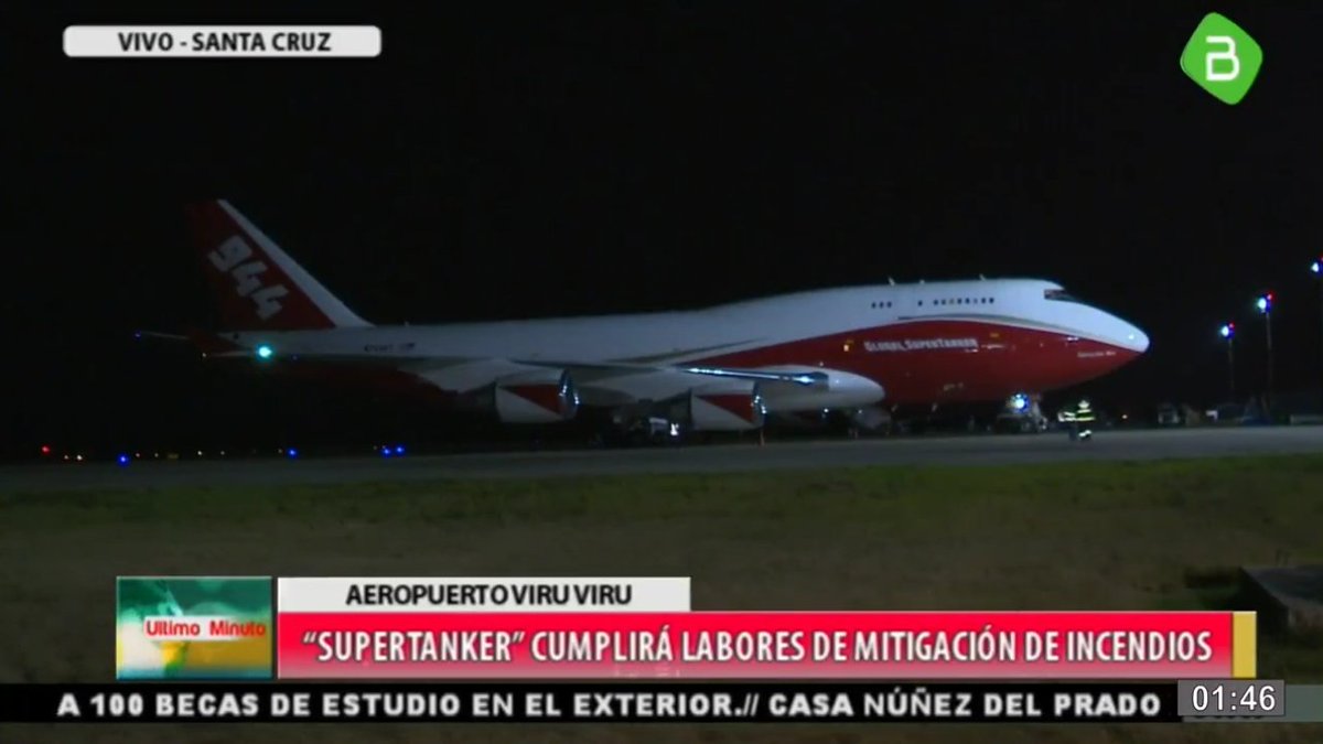 He aterrizado en Bolivia, gracias por el recibimiento! 🙏 #SuperTanker #PrayforAmazonas