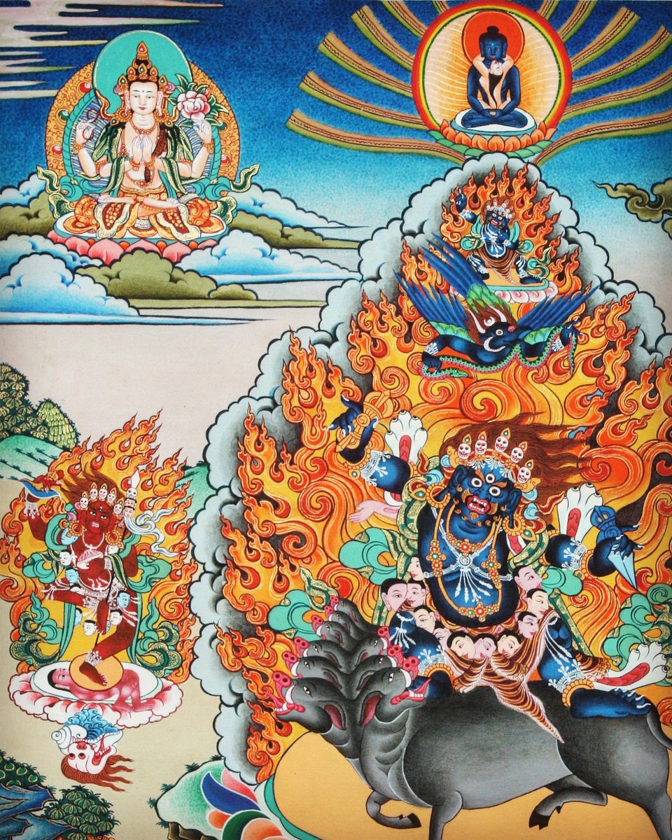 The truth is our best shield.
~ unknown 
The Diamond Armour of Dorje Gotrab is a powerful mantra that help with all kinds of diseases, calamities, and unrest of the #mind.
#Thangka #sacredart traditionalartofnepal.com