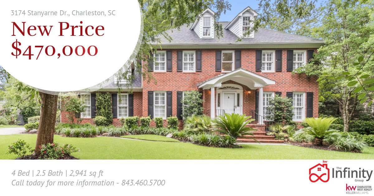 $10k price reduction!! Stop by on Saturday from 12-3pm to see this beautiful LAKEFRONT home in Maclaura Hall!! #lakefront #allbrick #mansion #views #lowcountry #charleston #realestate