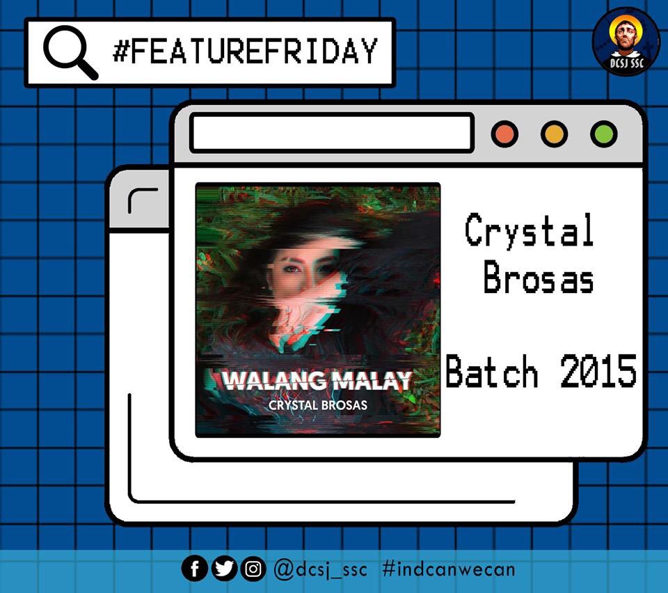 dcsj_ssc's tweet photo. โNever underestimate the power of dreams and the influence of the human spirit. โ โWilma Rudolph
Meet the talented Ms. Crystal Brosas of Batch 2015 She is now a successful artist. Let us all reach for our dreams and also support her music ๐ง
#FeatureFriday
#InDCANweCAN https://t.co/sLs9gVIrUr