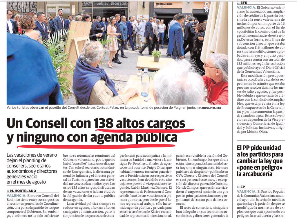 BarrachinaM's tweet image. 😱 Reducen la inversión prometida en un 50% y elevan los altos cargos y asesores -q prometieron reducir- en otro 50%.