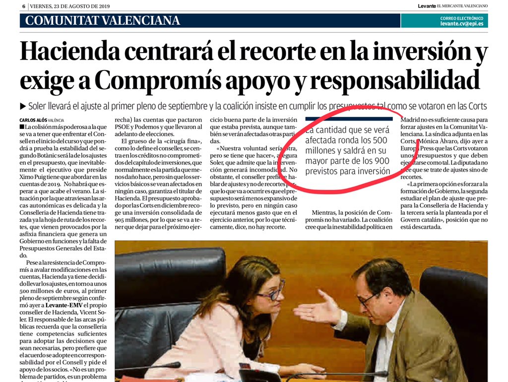 BarrachinaM's tweet image. 😱 Reducen la inversión prometida en un 50% y elevan los altos cargos y asesores -q prometieron reducir- en otro 50%.