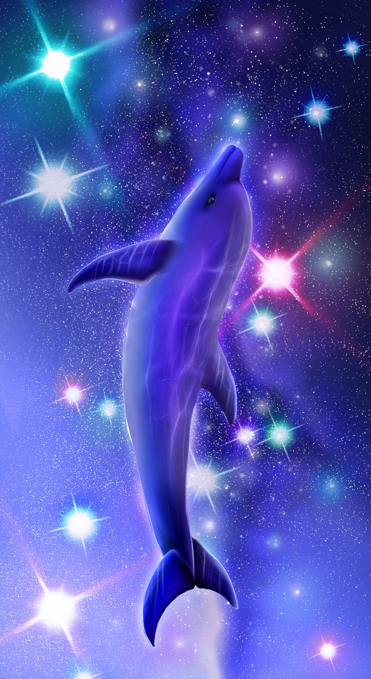 Smile 在 Twitter 上 235 365 Space Dolphin 4 4 11 4 宇宙イルカ最後 バランスオブライフを目指したのですが 所詮私の画力なんてこんなもの 昔ラッセンの もう普通に言っちゃってる いっぱい模写したんですけど アップして良いものかどうか 別に良いのか