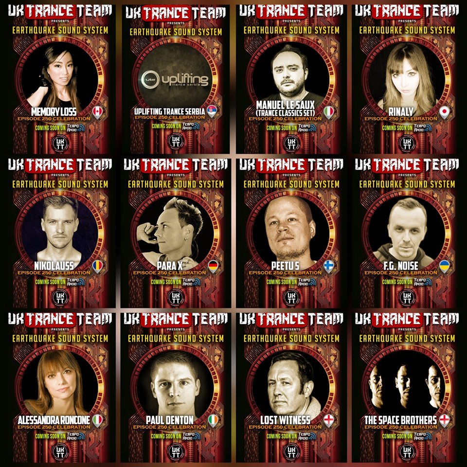 #ESS250 blasting off tomorrow with a monster #Trance Line-up delivering a knock out blow as we celebrate Earthquake Sound System Episode 250 check out the Artist set times here 🔽 

EVENT STREAM LINK 🔽
party.tempo-radio.com

EVENT INFO/SET TIMES LINK 🔽
facebook.com/events/1098954…