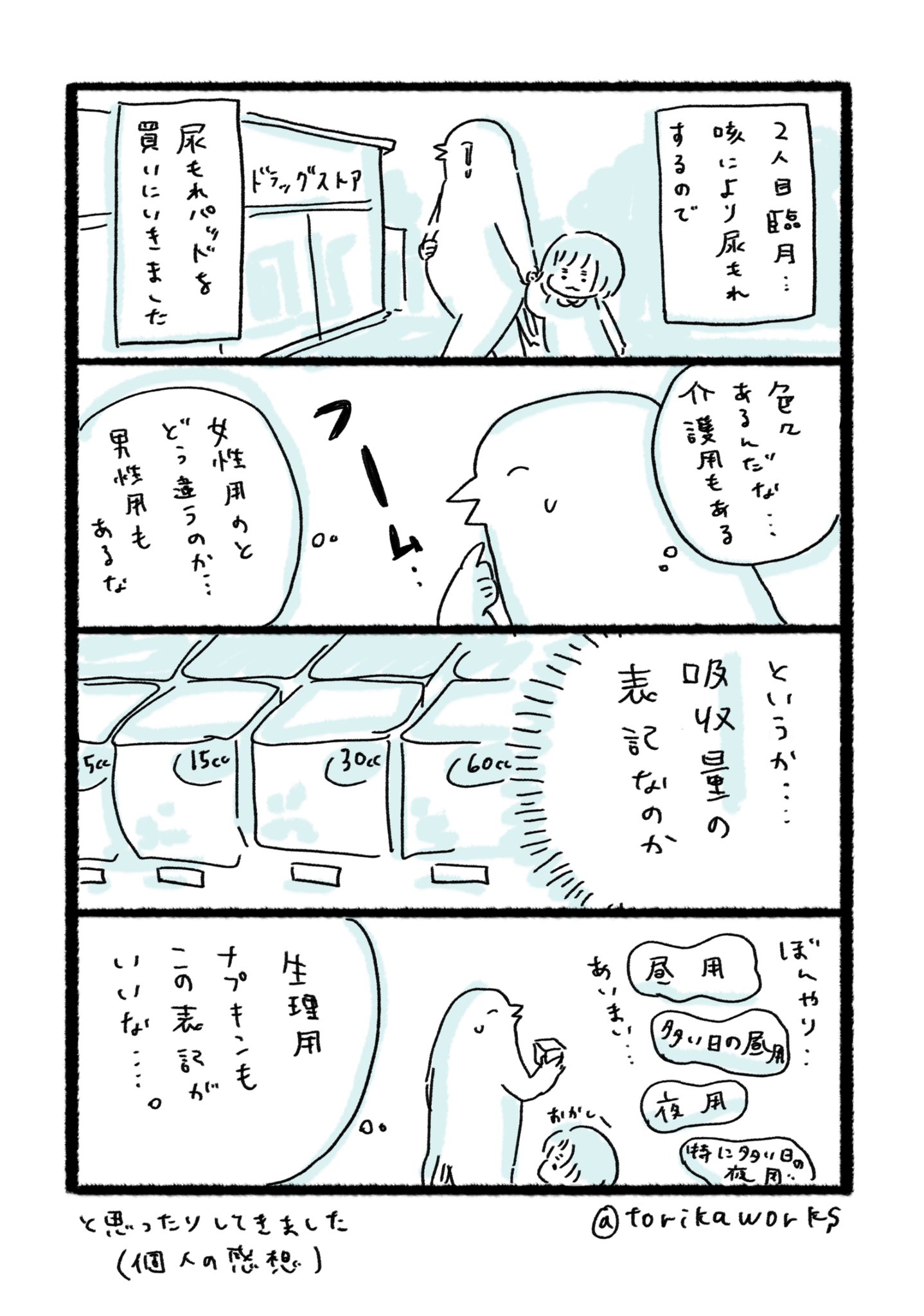 ふるえるとり 尿もれパッドの種類について T Co Dsaz4cjbbp Twitter