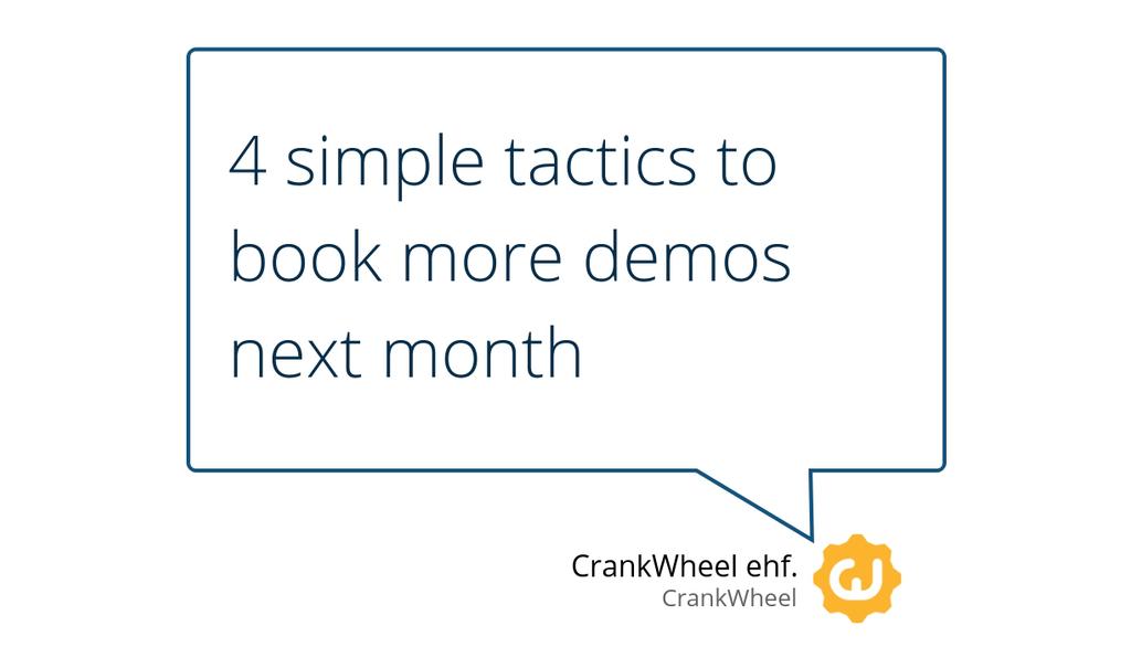 crankwheel's tweet image. &quot;For this goal, we rely heavily on automation.&quot; lttr.ai/G2CI  @gistplatform #sales #B2B