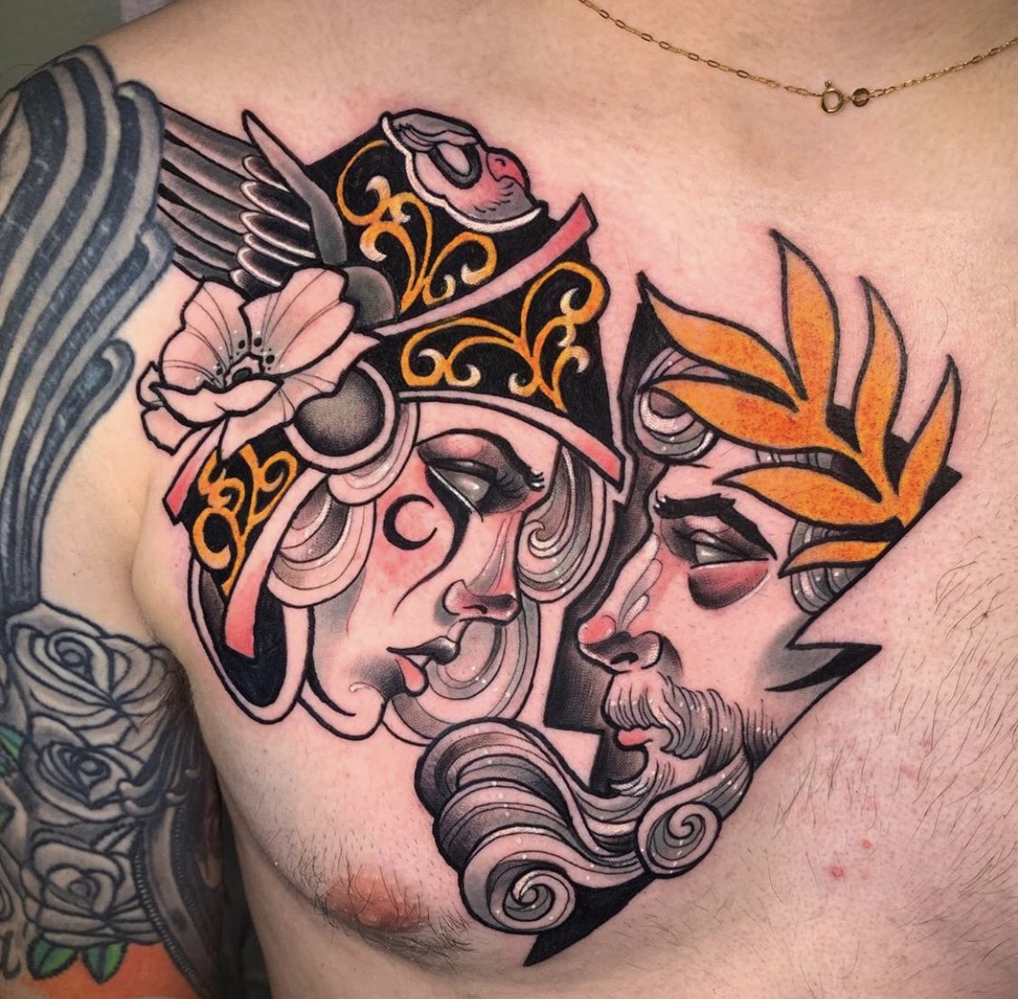 ItalianoDiablo's tweet photo. 🔱ᴀᴛᴇɴᴇᴀ &amp; ᴢᴇᴜs🔱
.
.
Increíble trabajo realizado por @pulpo_ink!!! .
.
Realizado con materiales de @tattooshop.es @artdriver_tattoomachines @viking_inks .
.
.#italianodiablotattoomadrid #italianodiablo #madrid #tattoo #tatuaje #madridtattoo #atenea #zeus #dioses #colors https://t.co/0C6L2PY5WC
