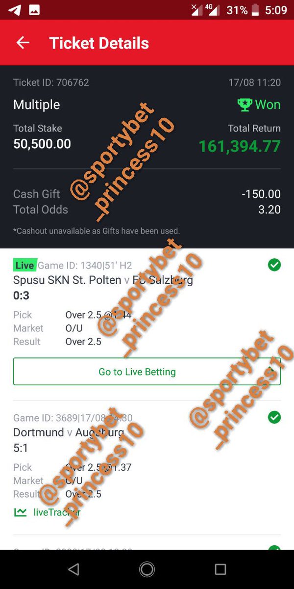 Princexx_Anita's tweet photo. VVIP MAXBET TICKET ON THE 17TH OF AUGUST

3.20 ODDS WON [SINGLE TICKET POSTED] https://t.co/rbQeZQDON9