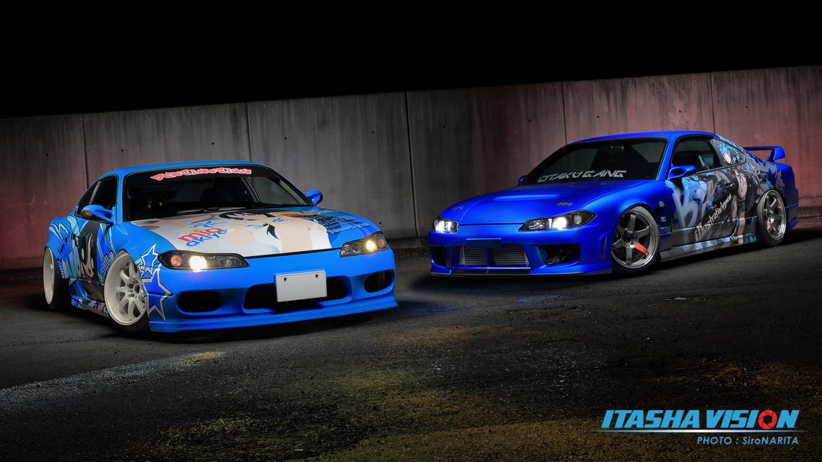 成田 白 お盆撮影2日目はyutaさん Gx71 S15といのくまさんのｓ１５併せ この２台なら当然のごとくカッコよくなるよね W 痛車ビジョン