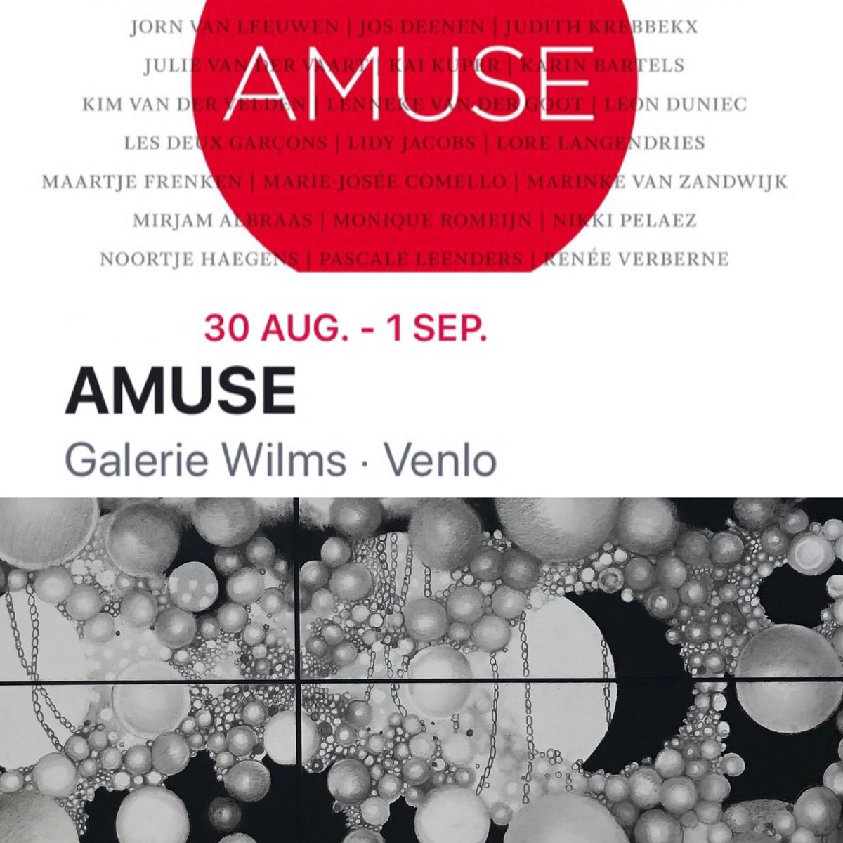 kaikuper's tweet photo. #savethedate 30/8-1/9 @galeriewilms #museumbommelvandam #venlo One weekend only 60 artists small work/prices #amuse #voorproefje #smallcode #artcollector #artgallery #exhibition #tentoonstelling #hedendaagsekunst #tekeningen #limburg https://t.co/xi163N8GA9