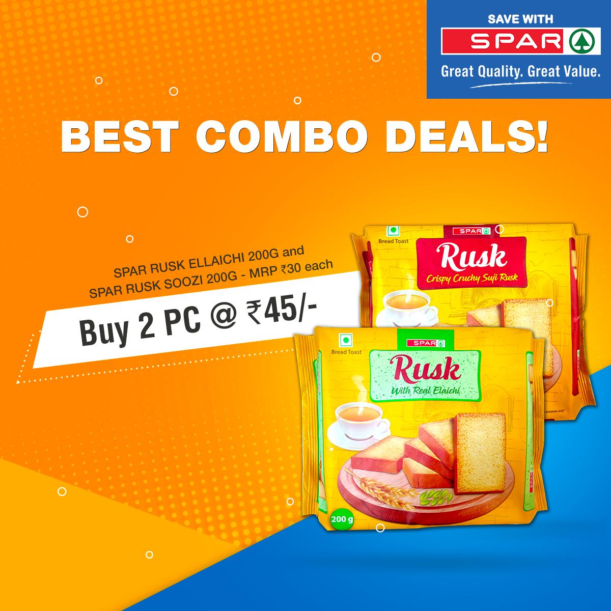 SparIndiaHyper's tweet photo. Enjoy super savings on your monthly groceries with SPAR’s jaw-dropping deals on groceries.
Visit the SPAR store to explore our wide range of products and offers or shop now at https://t.co/AkbmkEvzhm

#SaveWithSPAR #SPARDiscounts #SPAROffers https://t.co/tjWWZLUltj